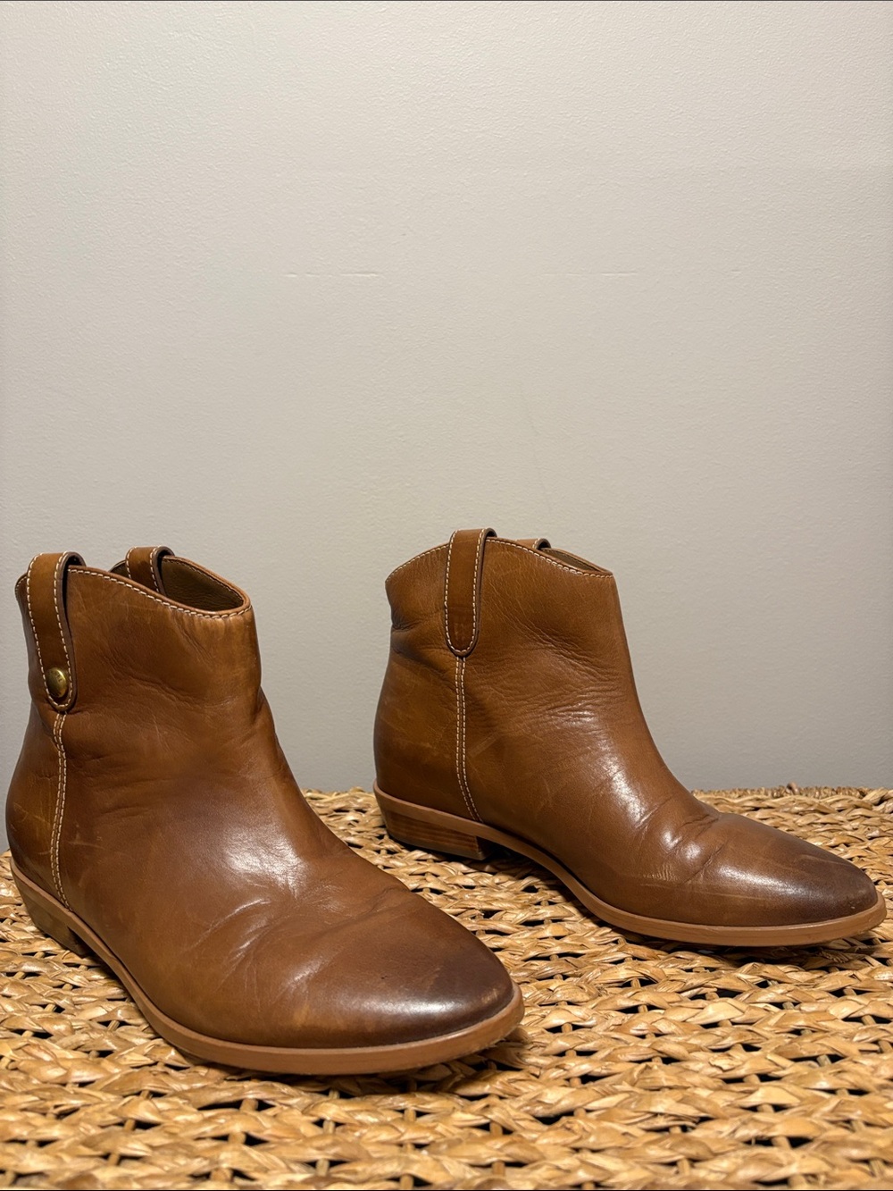 Michael Kors Brown Leather Ankle Booties